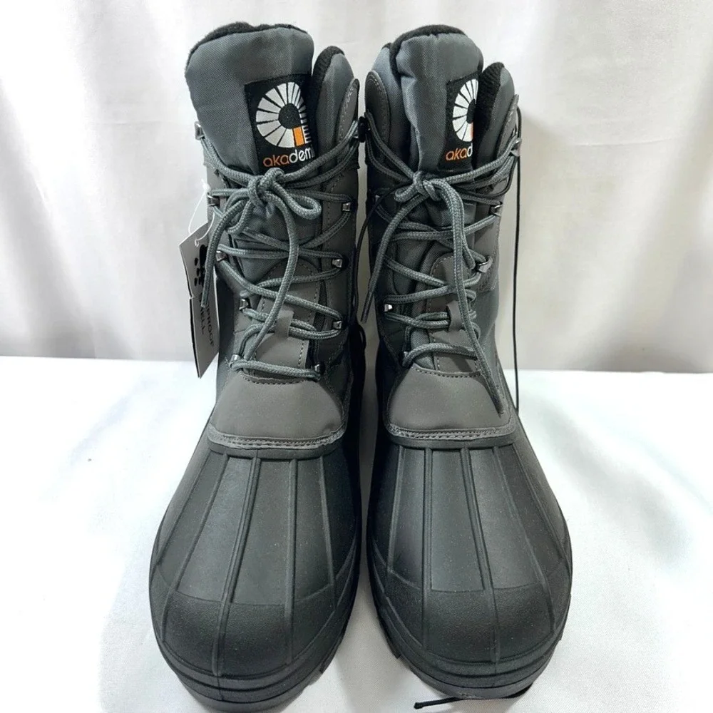 Akademiks Men's‎ Waterproof Snow Boots Black Duck Toe Size US 13 - No Box